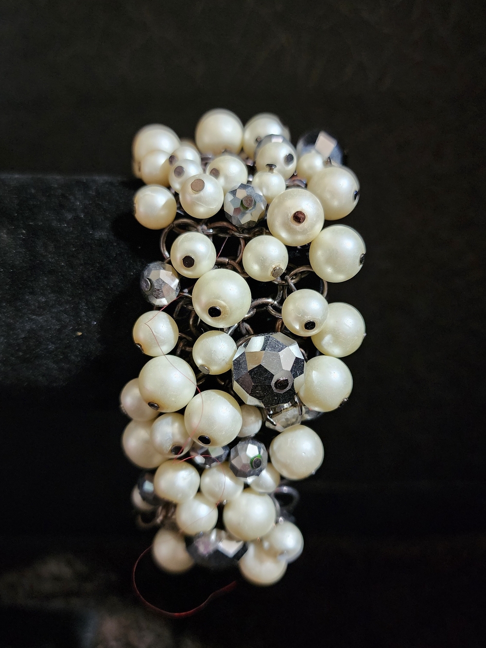 Simply Vera Vera Wang pearl and crystal cluster bracelet - White pearls